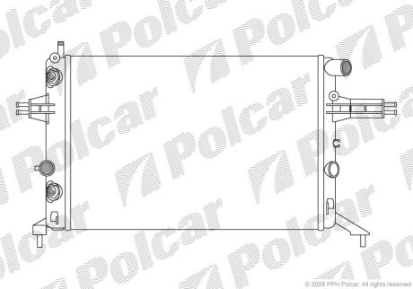 Радіатор охолодження POLCAR 550808A7