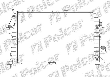 Радіатор охолодження (AT) OPEL ZAFIRA B 1.7D/1.9D/2.0 07.05- POLCAR 550908-8 (фото 1)