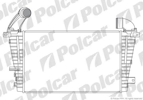 Радіатор повітря (Інтеркулер) POLCAR 5509J8-5 (фото 1)