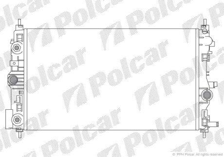 Радіатор охолодження (AT) Opel Astra J,Zafira C 2.0D 12.09 POLCAR 551108-7