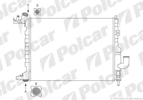 Радіатор охолодження POLCAR 551608A5