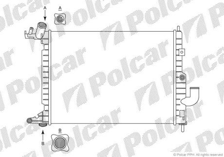 Радіатор охолодження POLCAR 551608A8