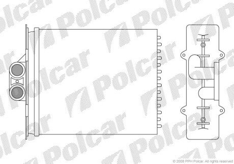 Радіатор обігріву POLCAR 5516N8-2