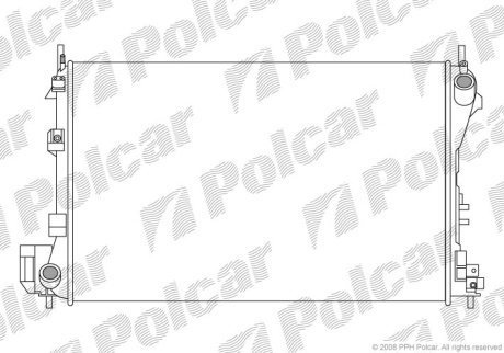 Радіатор охолодження POLCAR 551808-2 (фото 1)