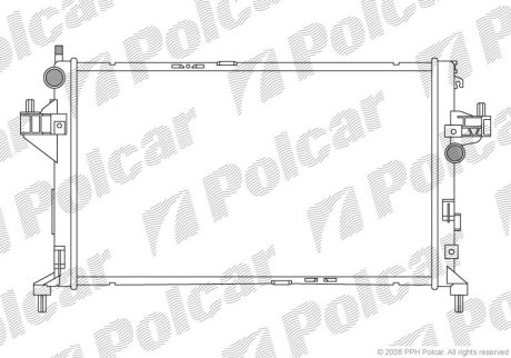 Радіатор охолодження двигуна POLCAR 555708-1