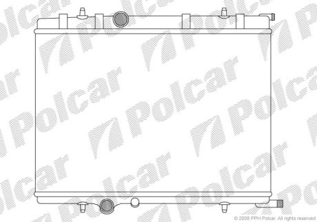 Радіатор Citroen C4, Xsara, Berlingo, Peugeot POLCAR 571008-6