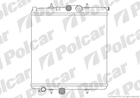 Радіатор Peugeot 206, 206+ 1.1-1.6 08.98- POLCAR 572308A1 (фото 1)