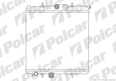 Радіатор Peugeot 206, 206+ 1.1-1.6 08.98- POLCAR 572308A1