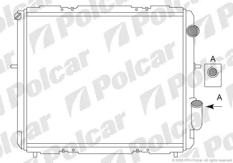 Радіатор охолодження POLCAR 600608A5