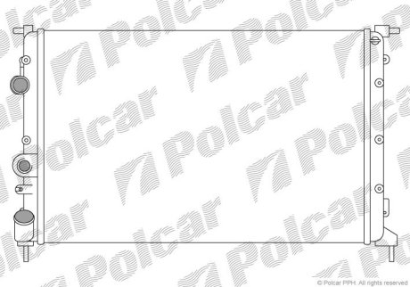 Радіатор охолодження POLCAR 600708B4