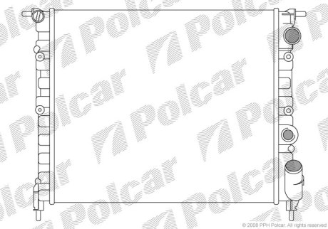 Радіатор охолодження POLCAR 602108A1