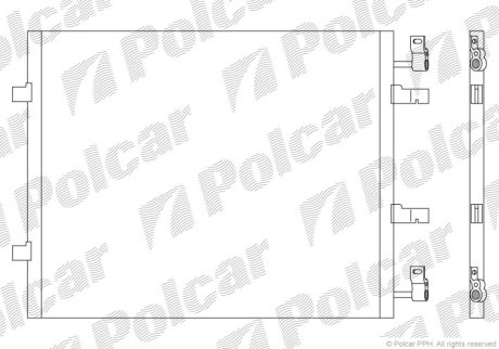 Радіатор кондиціонера Renault Trafic 2.0dCi, 2.5dCi 06- POLCAR 6027K8C1S (фото 1)