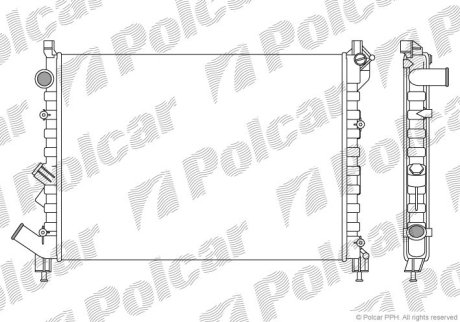 Радіатор охолодження POLCAR 603208-1 (фото 1)
