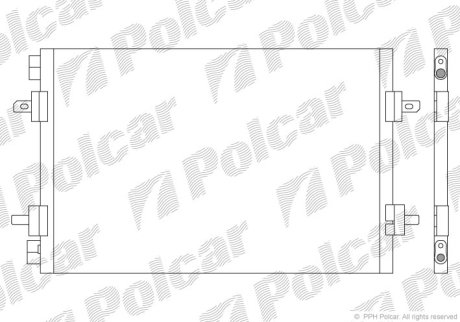 Радіатор кондиціонера POLCAR 6051K8C2