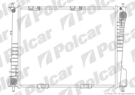 Радіатор охолодження POLCAR 605508-2 (фото 1)