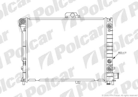 Радіатор охолодження POLCAR 652108-1