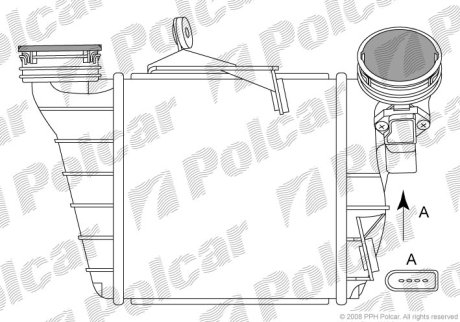 Радіатор повітря (Інтеркулер) POLCAR 6730J8-1