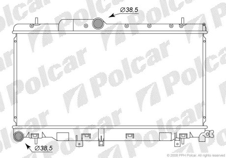 Радіатор охолодження POLCAR 721208-2 (фото 1)