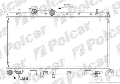 Радіатор охолодження POLCAR 7213081K