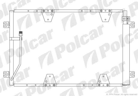 Радіатор кондиціонера POLCAR 7424K8C4 (фото 1)
