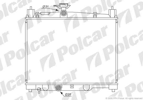 Радіатор охолодження POLCAR 810308-1