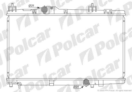 Радіатор охолодження POLCAR 8104081K (фото 1)