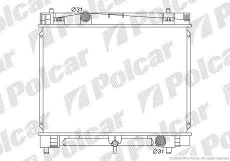 Радіатор охолодження POLCAR 8105081K