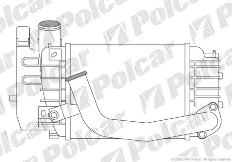Радіатор повітря (Інтеркулер) POLCAR 8105J81X (фото 1)