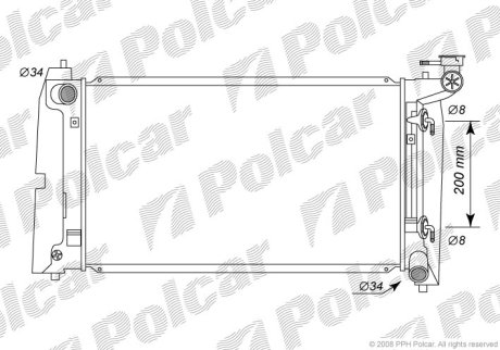 Радіатор охолодження POLCAR 811308-3 (фото 1)