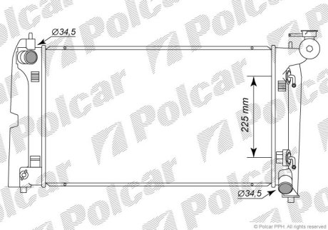 Радіатор охолодження POLCAR 811308-5 (фото 1)