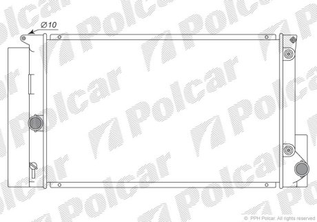 Радіатор охолодження POLCAR 811608-2 (фото 1)