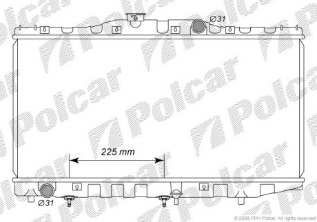 Радіатор охолодження POLCAR 812008-2 (фото 1)