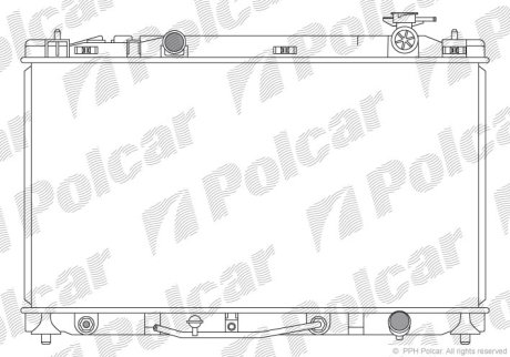 Радіатор основний Toyota Camry 2.4 VVTi 06-11 POLCAR 813808-3