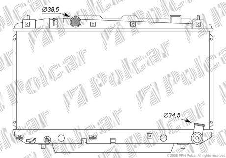 Радіатор охолодження POLCAR 8146081K