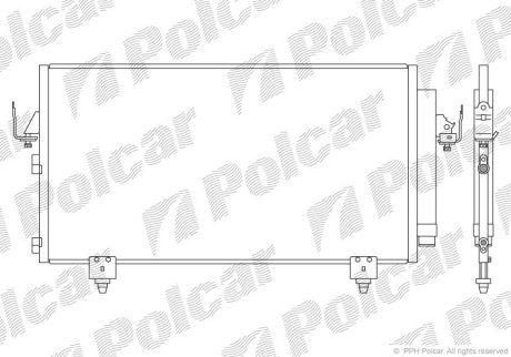 Радіатор кондиціонера POLCAR 8146K82K (фото 1)