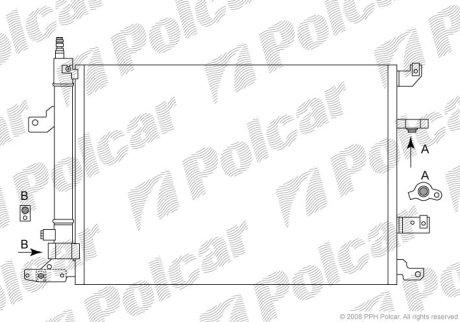 Радіатор кондиціонера POLCAR 9080K8C2 (фото 1)