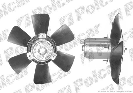 Вентилятор радiатора VAG 1.0-2.0 08.80-01.04 POLCAR 953423U2 (фото 1)