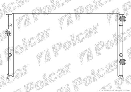 Радiатор охолодження VW Passat 1.9D (B3) 91-93 POLCAR 954608A7