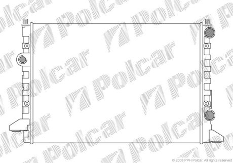 Радіатор двигуна VW Passat, Passat Variant 1,6/1,8/2,0/1,9Tdi 02.88- POLCAR 954708A4
