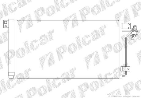 Радіатор кондиціонера POLCAR 9568K81K (фото 1)