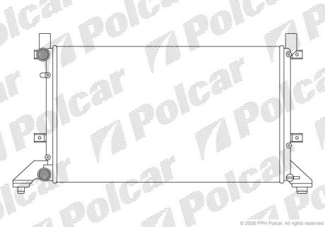 Радіатор двигуна VW LT II 2.5 TDI 07/96- POLCAR 957108B1