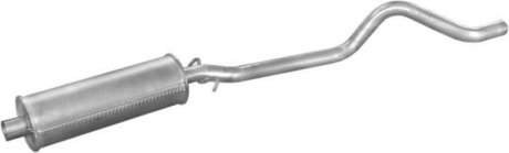 Глушитель, алюм. сталь, средн. часть Opel Kadett E 84-86 1.2S/1.3N/1.3S (17.24) POLMOSTROW 1724