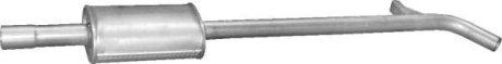Глушитель алюм. сталь, средн. часть Renault Clio III 1.2i 16V 05- (21.32) POLMOSTROW 2132