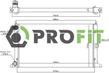 Радіатор охолоджування PROFIT 1740-0027 (фото 1)