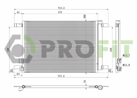 Конденсер кондиціонера PROFIT 1740-0031