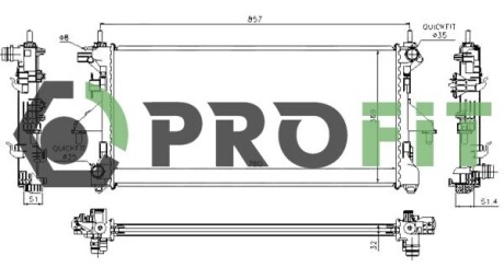 Радіатор охолоджування PROFIT 1740-0085