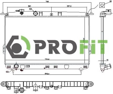 Радіатор охолоджування PROFIT 1740-0147 (фото 1)