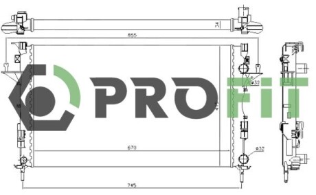 Радіатор охолоджування PROFIT 1740-0181 (фото 1)