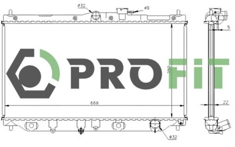 Радіатор охолоджування PROFIT 1740-0201