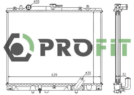 Радіатор охолоджування PROFIT 1740-0284